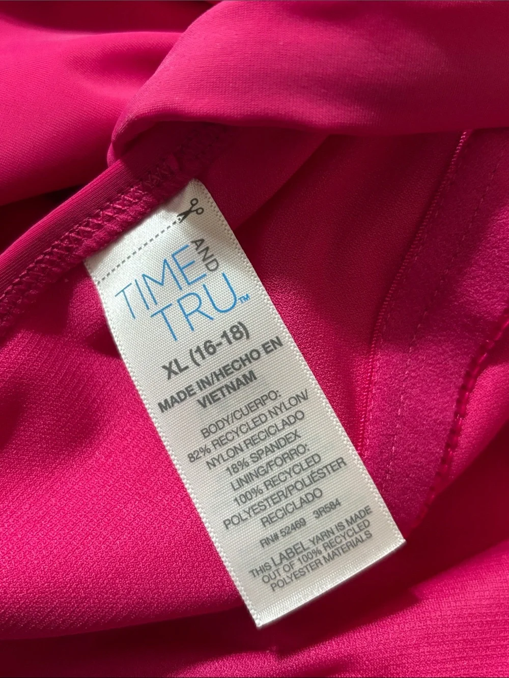 Time and Tru Women's One Shoulder One Piece Swimsuit